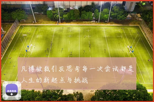 凡博被裁引发思考每一次尝试都是人生的新起点与挑战